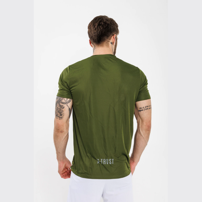 REMERA X-TRUST Verde Militar Dryfit Buenos Aires Hombre